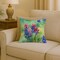 Edge Collections - 18" x 18" - Multicolor - Texas Bluebonnets Throw Pillow , Machine Washable Indoor Outdoor Decorative Pillow - 1 Piece